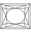 Princess diamond shape icon